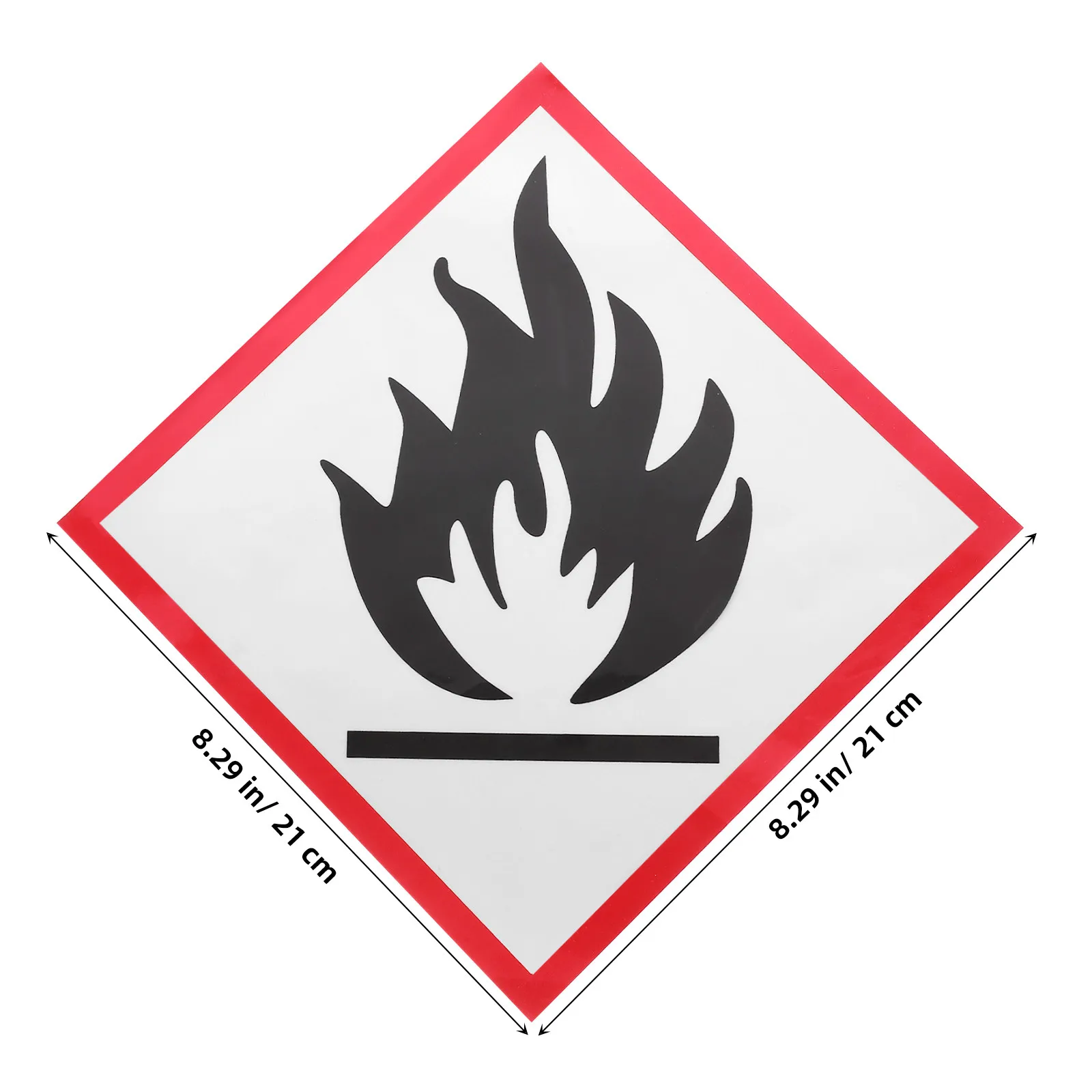 High Visibility Reflective Hazard Sticker Easy Peel and Stick Waterproof Abrasion Resistant Warning Sign