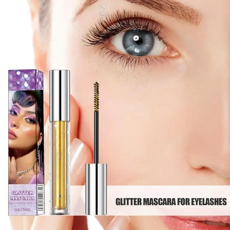 Mascara scintillant pour femmes et filles, mascara UNIS issant, mascara longue durée, étanche, yeux, volume, luxueux, tache, degré