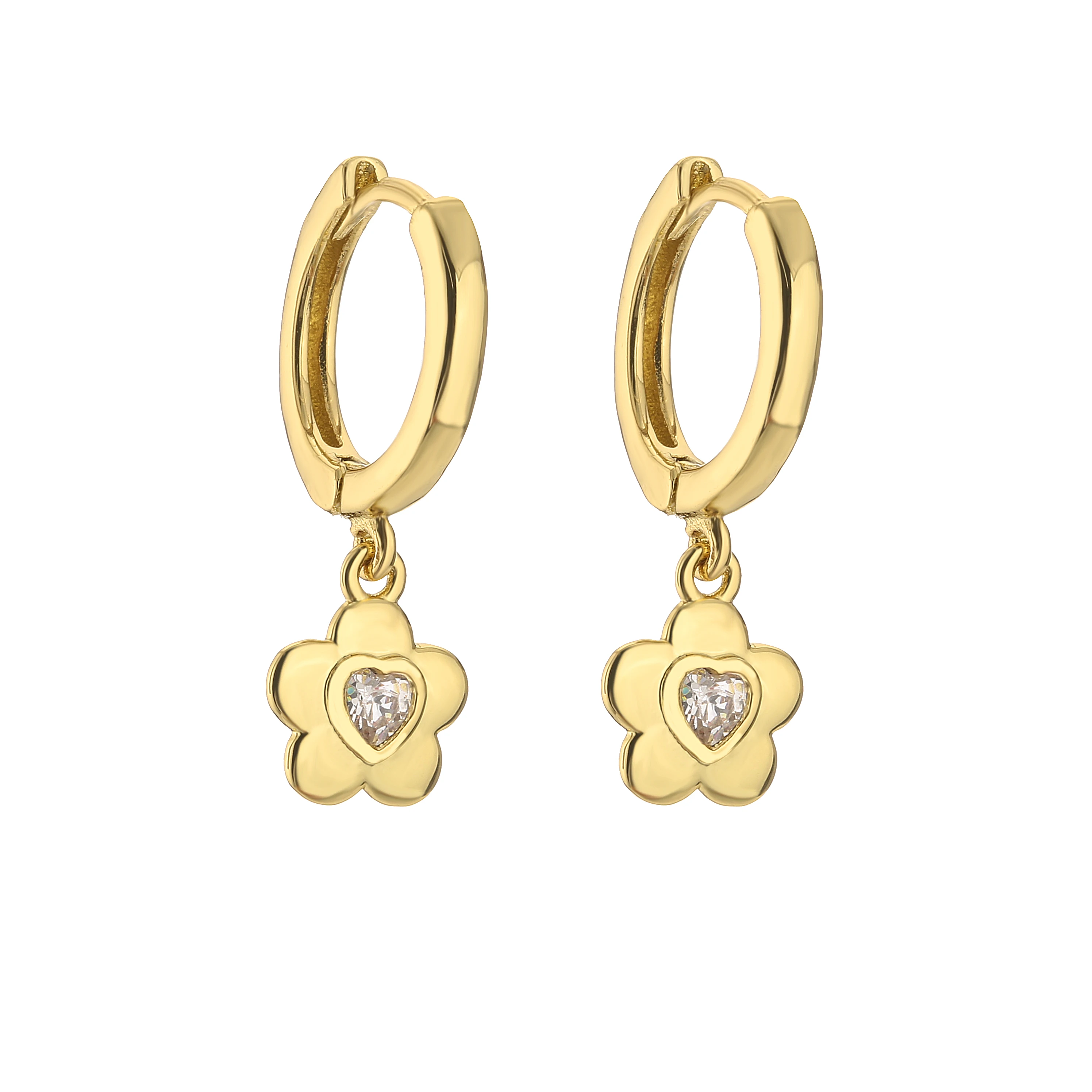 HECHENG, Sweet Earrings Jewelry for Women, Fashion Casual Flower Heart  Circle Geometry Piercing Earrings Wholesale