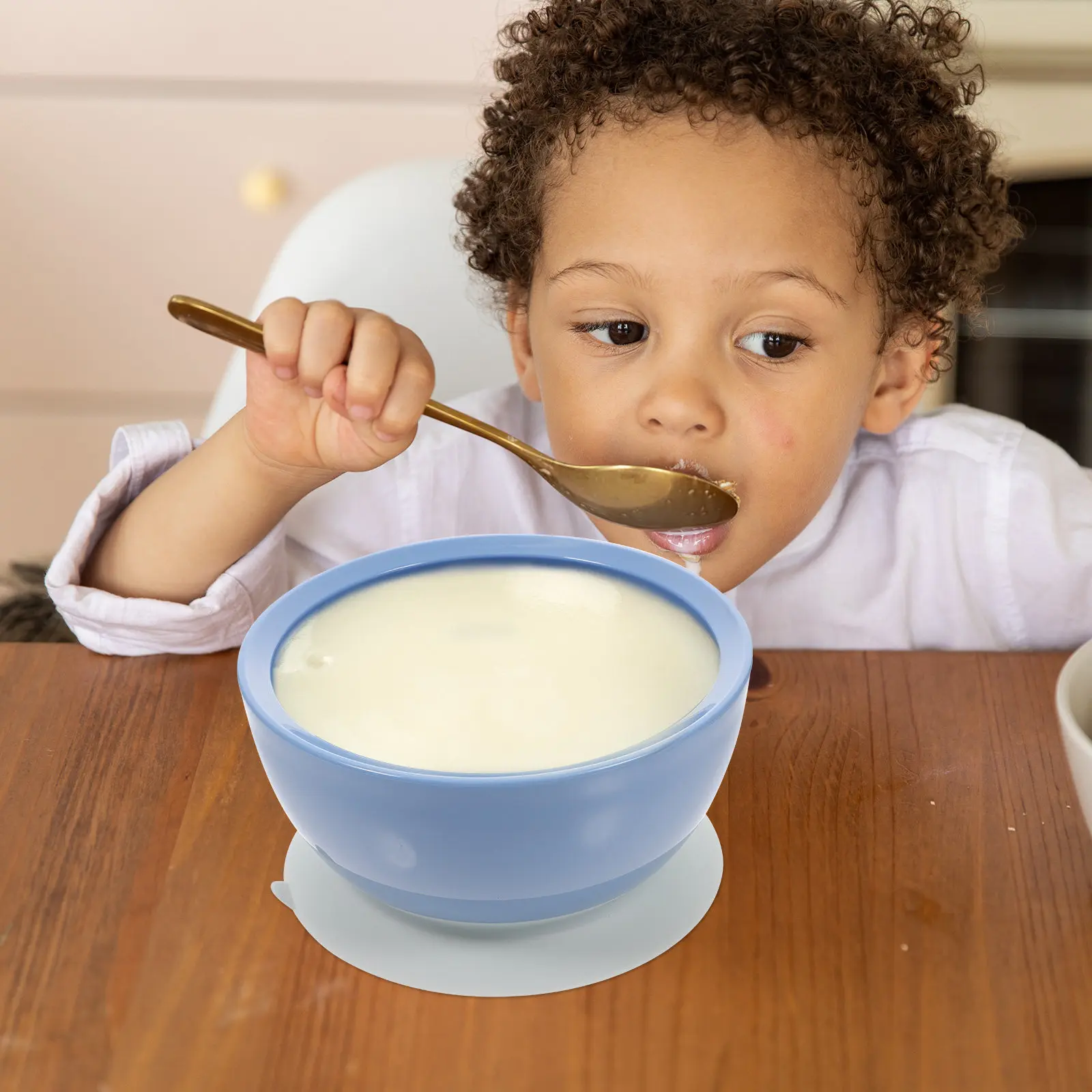 

Силиконовая детская тарелка-присоска с крышкой, непроливаемая, портативная, для кормления малышей