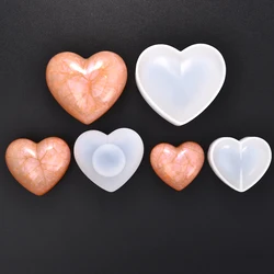 3D Heart Shape Silicone Molds Concrete Mold Resin Pendants Molds Jewelry Mould UV Epoxy DIY Keychain Mold For Jewelry Making