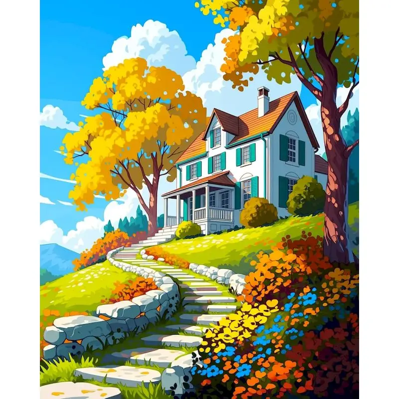 

Painting By Numbers Home Wall Decor Picture On Numbers Scenery Painting Numbers For Adults Digital Oil Number Painting Kits