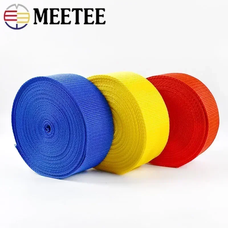 Meetee 5Meter 20-50mm Polypropylene PP Nylon Webbing Ribbon for Belt Strap Dog Collar Harness Outdoor Band Garment Shoes Tape