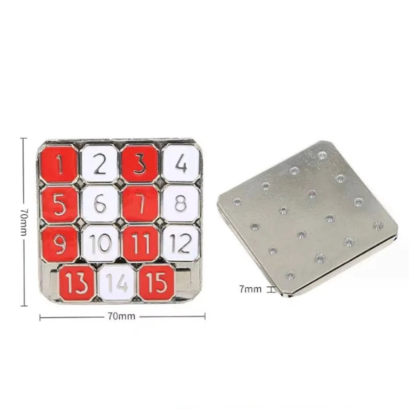 Casse-tête en métal pour adultes et enfants, jeu de diapositives de puzzle à quinze chiffres, scripts de QI, jouets de maths, meilleurs cadeaux