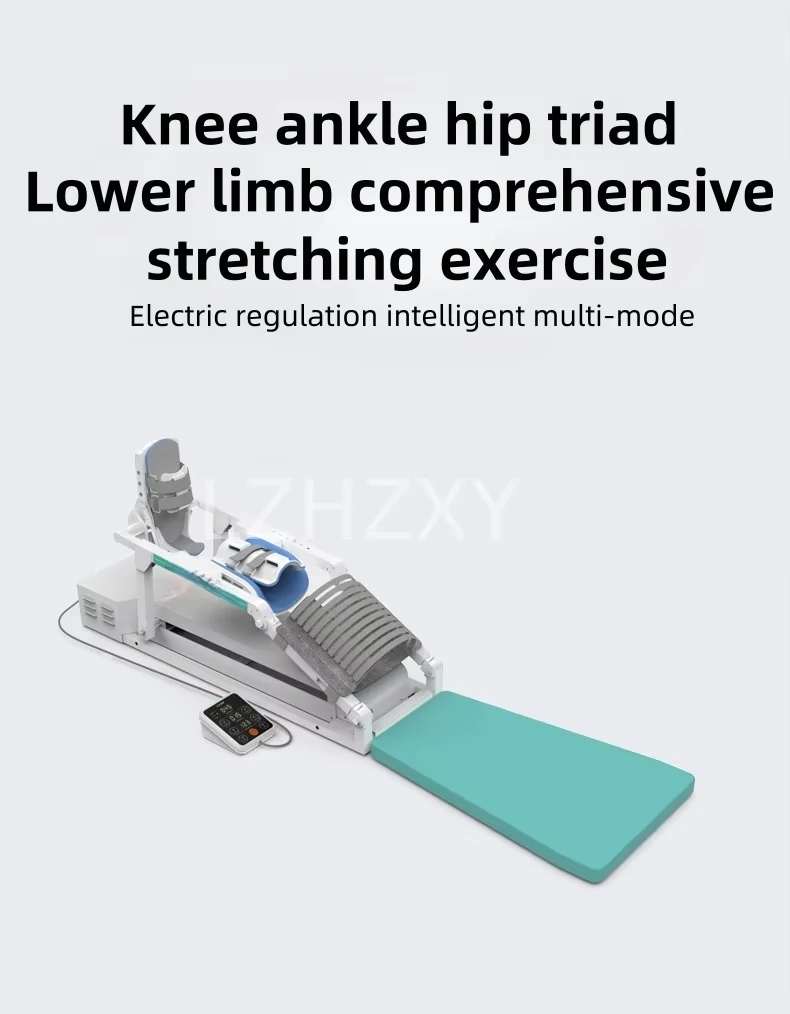 Automatic Continuous Passive Motion CPM Machine Electric Lower Limb Exercise Trainer Smart Angle Setting Knee Bend Stretch Rehabilitation Device for Bedridden Users