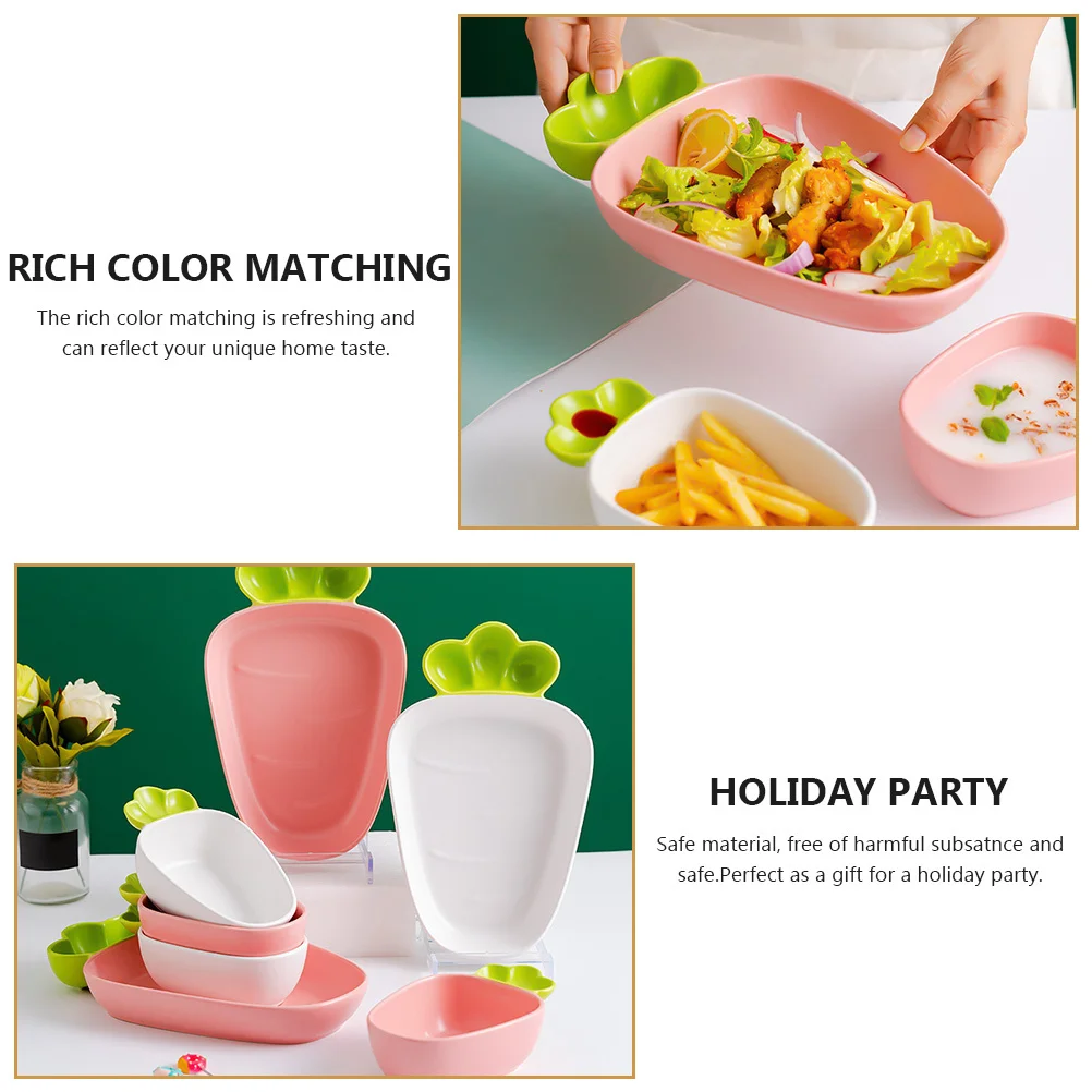 

Easter Carrot Shaped Ceramic Salad Bowl Kitchen Tableware Dessert Storage Multifunctional Serving Bowl Kitchen Tableware