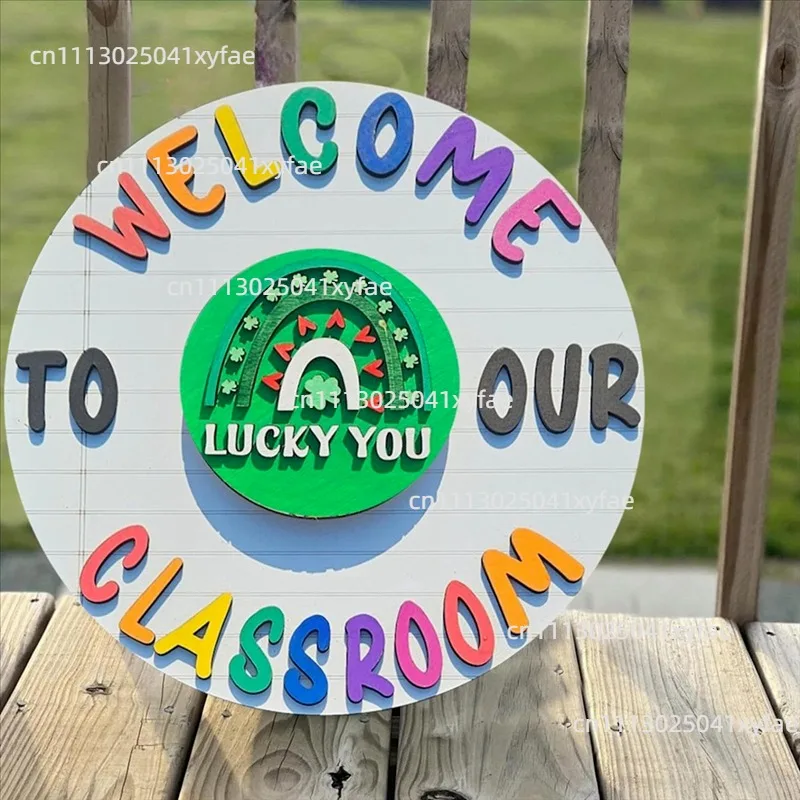 Welcome Doorplate, Replaceable Doorplate, Wooden Letter Hanging Sign Wall-Mounted Living Room Wall Mount-AA98