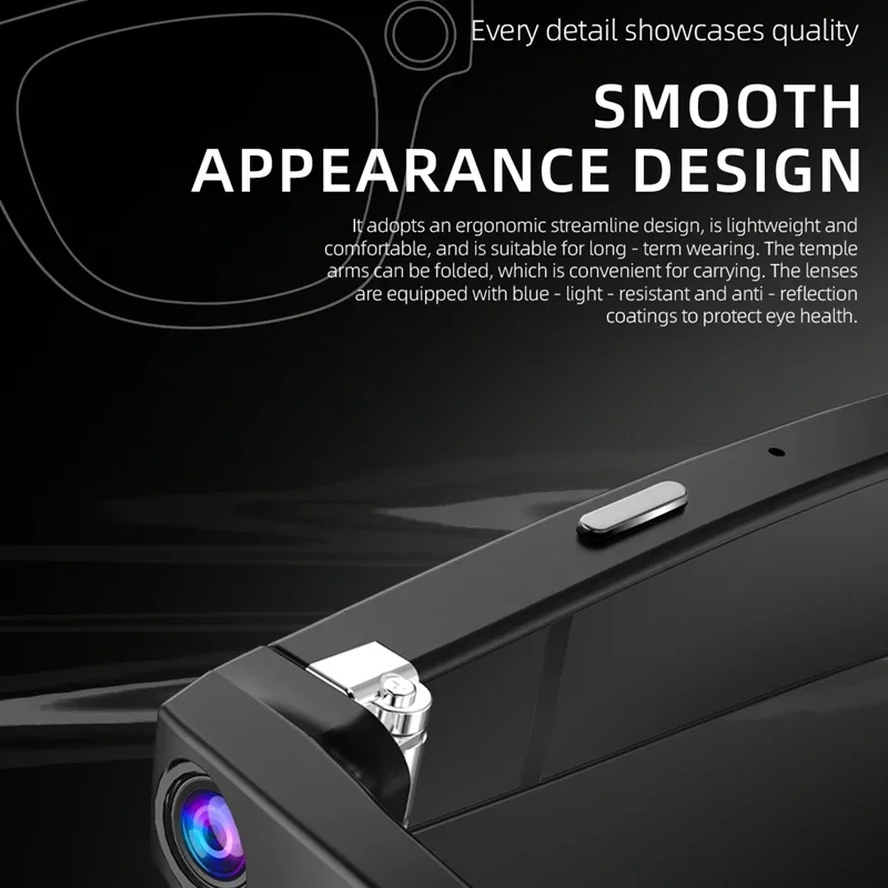 Xiaomi 800W Pixel Intelligent Glasses AI G300 HD Shooting Video Voice Call Translation Multifunction Anti-blue Light Smart Glass