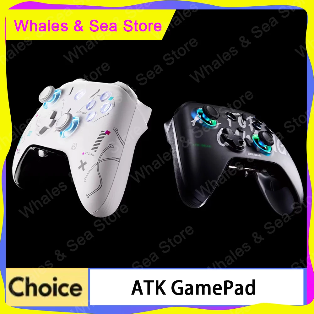 

ATK Gear Omahawk Gamepad Controller Wireless 3-Mode Switch2 Adjust Hall Joystick Controller Custom For Pc/Android/Ns Gamepads