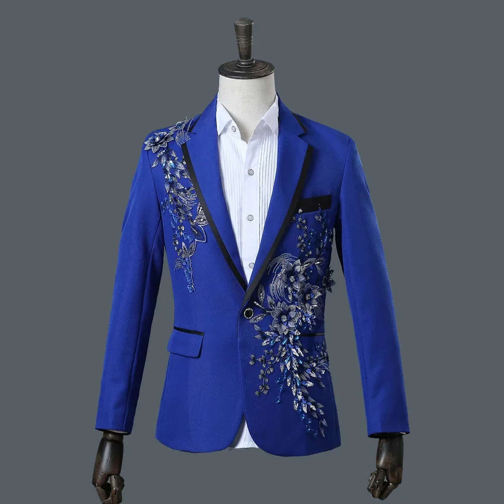 

Luxurious Tailored 2 Pieces Blazer Pants Wedding Suits for Man Lepal Sequins Appliques Brilliant Formal Evening Party Customized