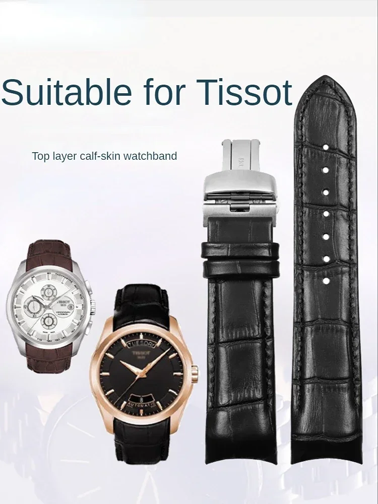 Watchband for Tissot Couturier T035 Strap Genuine Leather 1853 T035617 T035627 T035410a T035407 T035439 T035614 Accessories