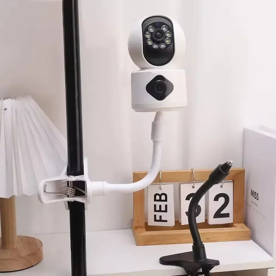 41m/25cm No Punch Flexible Baby Monitor Clip Mount Webcam Holder Stand for Universal 1/4'' Screw Baby Monitor Cameras Clamp