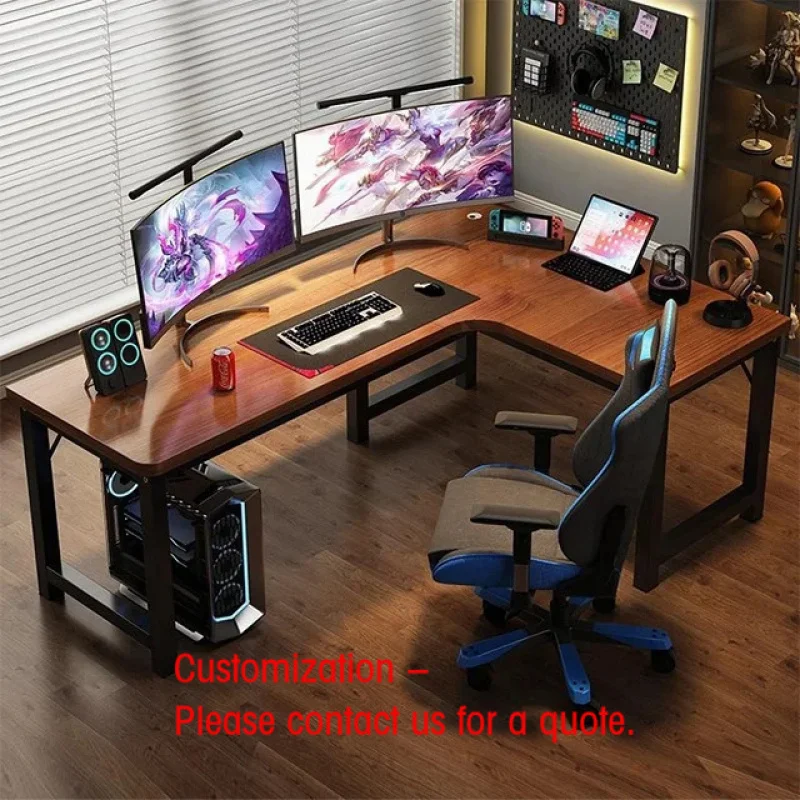 custom.Ergonomic Computer l Shape Gaming Table Desk
