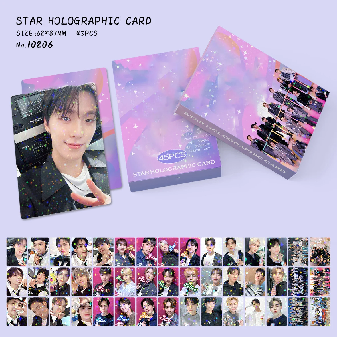 KPOP Group GIDLE BABYMONSTER Boxed Laser Crad WINTER KARINA WONWOO MINGYU Fans Gift Double Sides Printing LOMO Card JUNGWON Gift