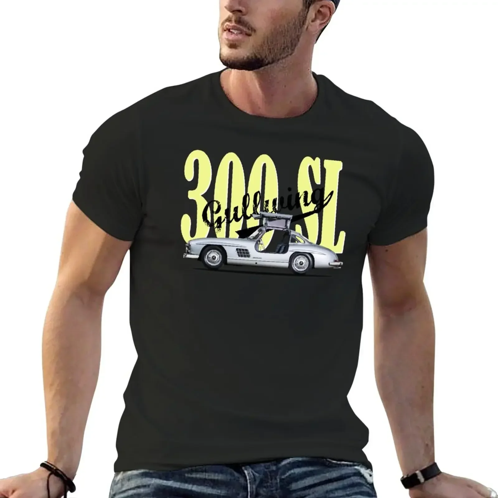 300 SL Gullwing 1954 T-Shirt anime clothes kawaii clothes T-shirts for men cotton