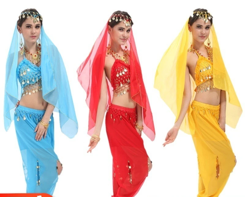 

Indian Belly Dance Training Practice Set - 2025 New Women's Harem Pants Bralette Crop Top Traditional Dance Performance Outfit