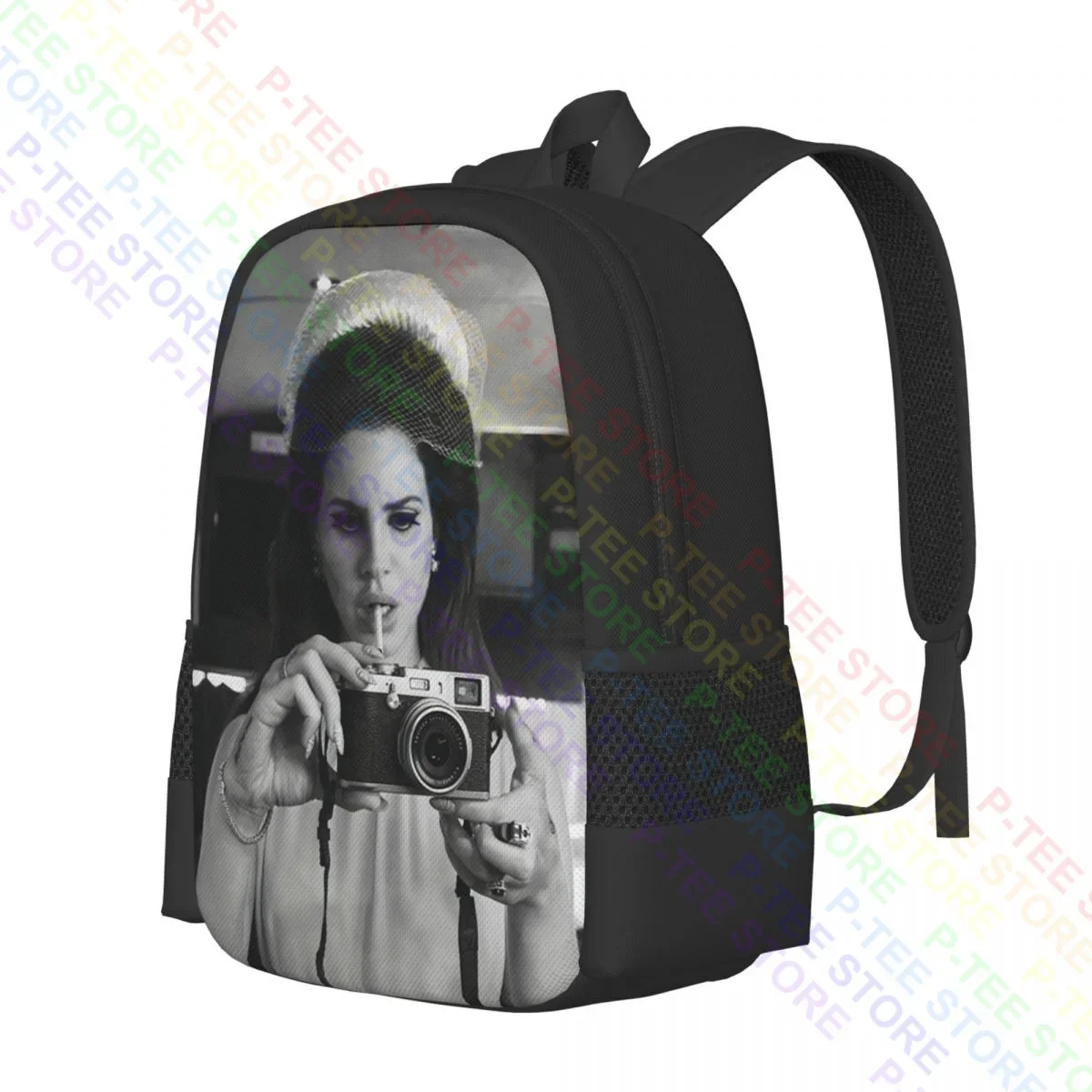 Lana Del Ray Vintage Bus Camera Photo GraphicBackpack Large Capacity Travel Beach Bag