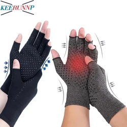1Pair Arthritis Gloves for Pain Relief,Compression Gloves for Arthritis,Carpal Tunnel,Typing,Fingerless Hand Gloves for WomenMen