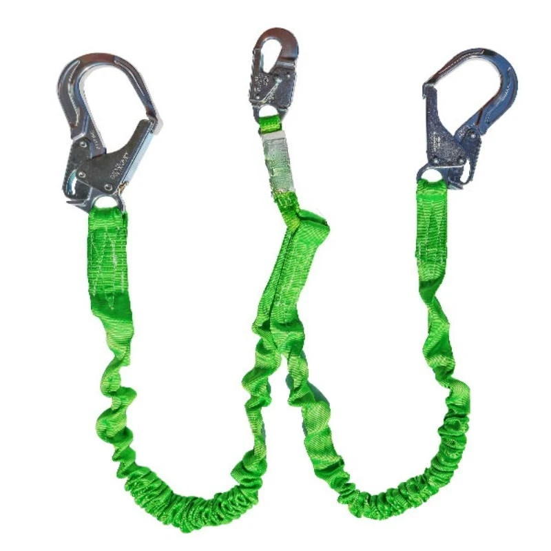 High strength double hook retractable lanyard climbing safety belt webbing anti-fall