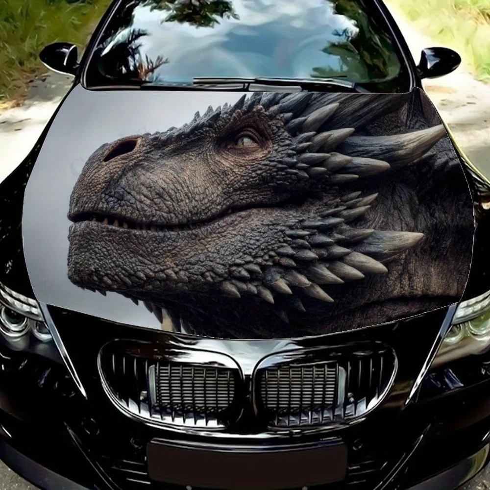 

Dragon with Spikes,Car Hood Decal, Self-Adhesive Waterproof PVC Car hood Sticker,Car Decoration Scratch Resistant Sticker Protec
