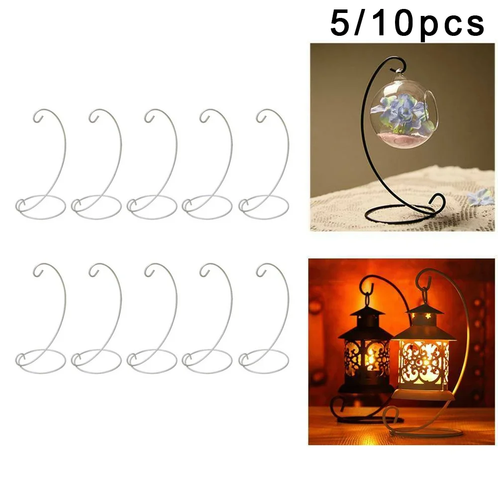 Hot ！Christmas Bauble Holder Ornaments Hanging Display Stand Stand Hanger Holder Flower Metal Iron Basket Wrought Plant Shape L