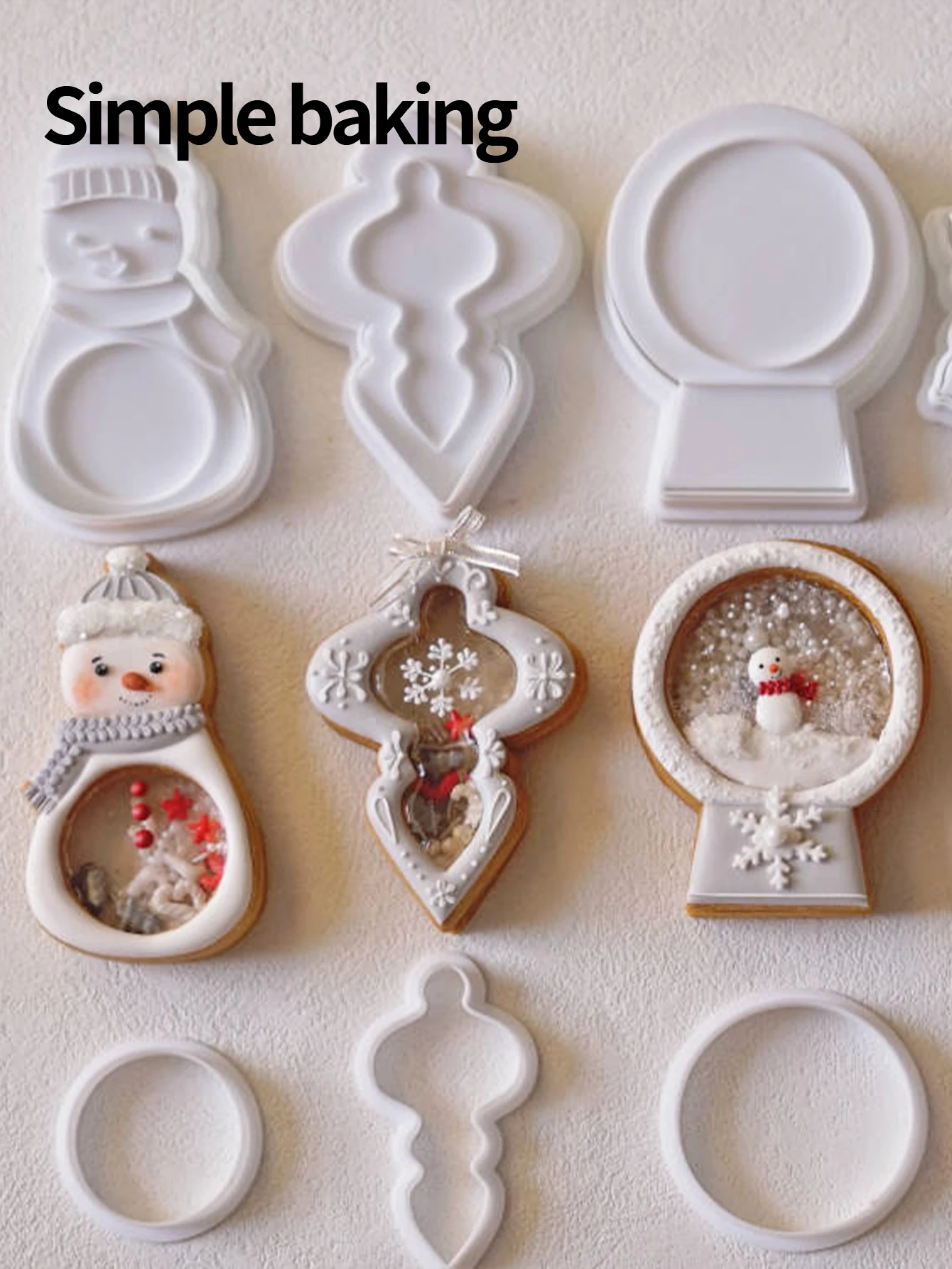 Christmas Series Cookie Cutter Set - Yoyo Candy Design Kitchen Parent-Child Cookie Molds Fondant Cookie Stamps Cake Decoration