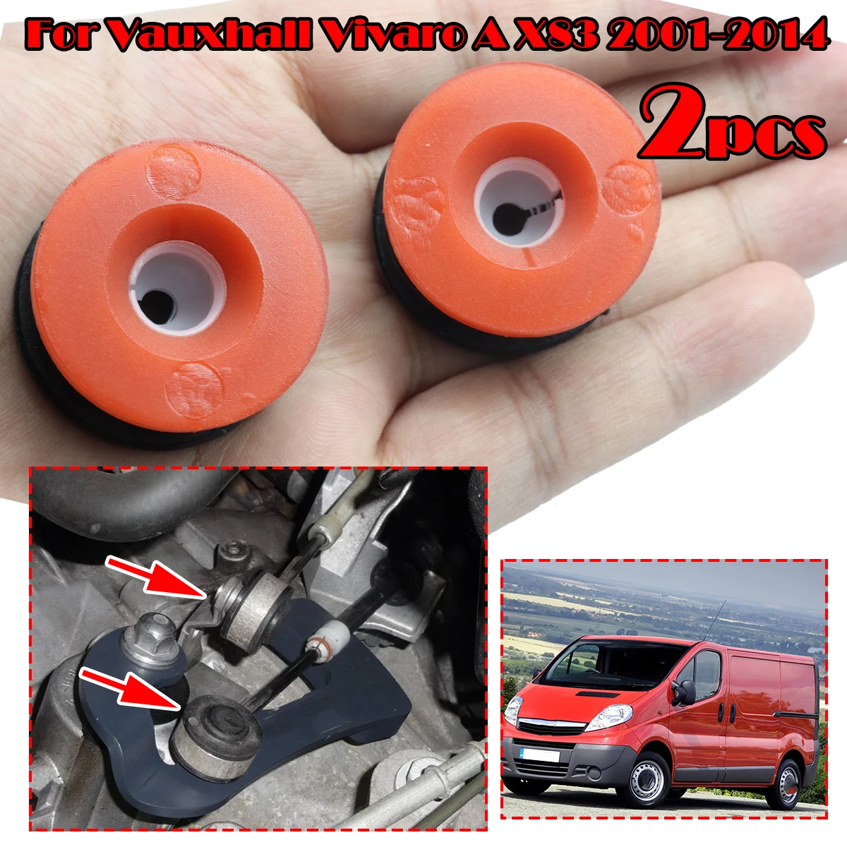 2Kit Upgrade Manual Gear Shift Cable Linkage End Rod Bush Connector For Vauxhall Vivaro A X83 2001-2014 Shifter Lever Selector