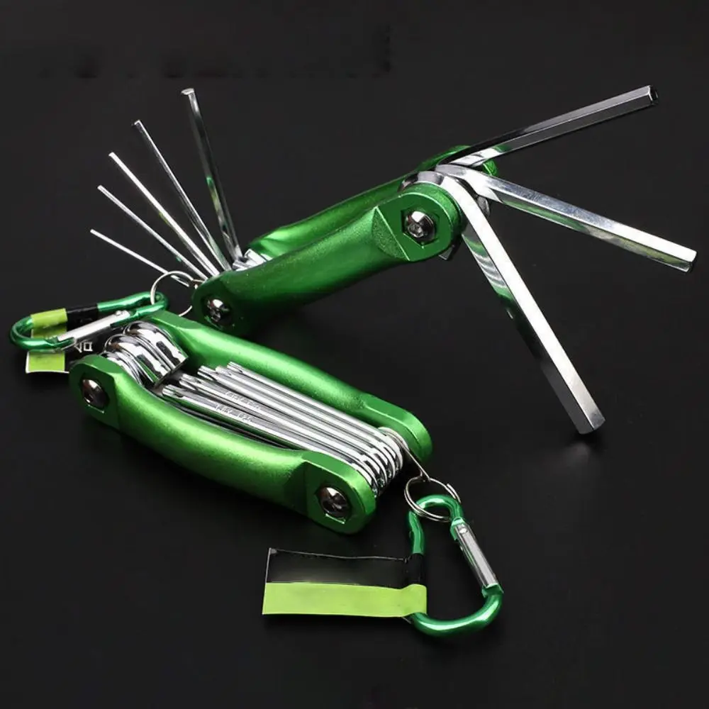 

Metric Allen Key Hexagonal Wrench Set Collapsible Design Metal Handle Folding Tool 6 Angle Multifunctional Tool Auto Repair