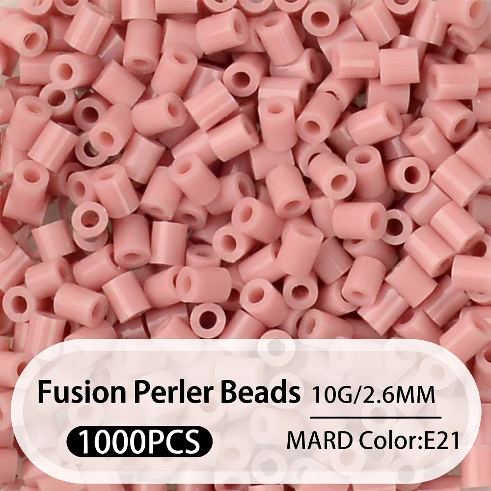 2.6mm Bulk Pink Color Series Perler Beads Refill Pack - 1000/5000pcs Fusible DIY Art Craft Fuse Beads for Mosaic Puzzle Kits