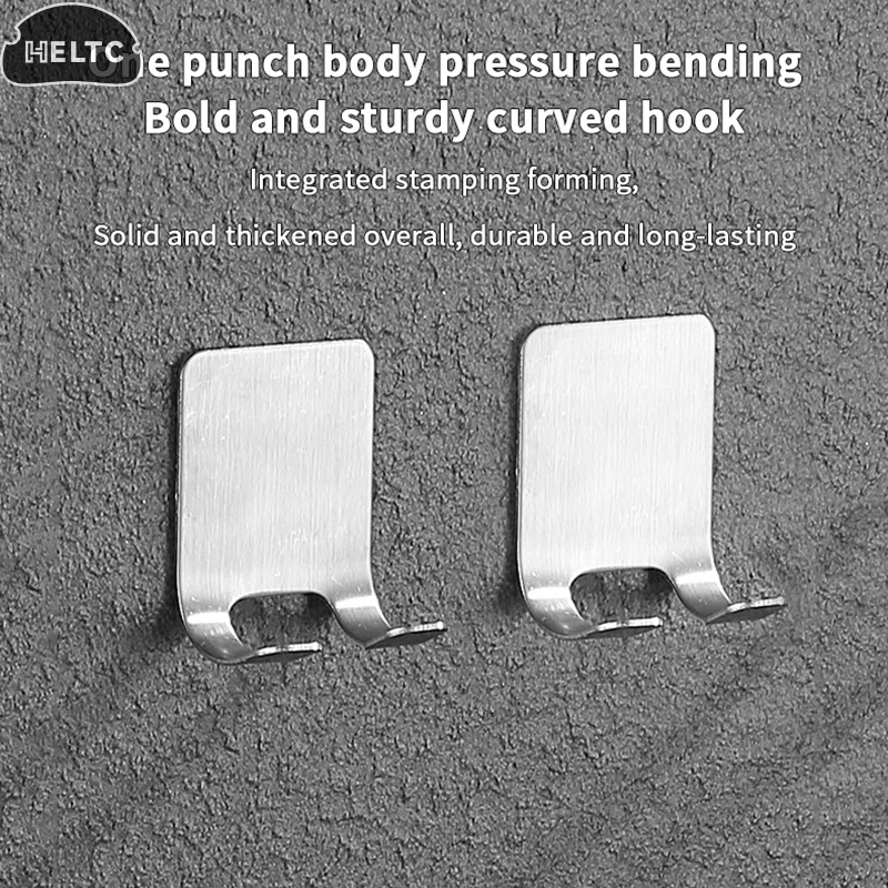 2PCS Stainless Steel Shower Hook Adhesive Razor Holder Wall Mounted Bathroom For Rack Shaver Shaving Holder Black Plastic Hook