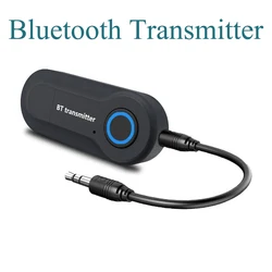 Bluetooth 5.0 Transmitter 3.5MM Jack Audio Adapter Wireless Bluetooth Stereo Audio Transmitter Adapter for PC TV Headphones