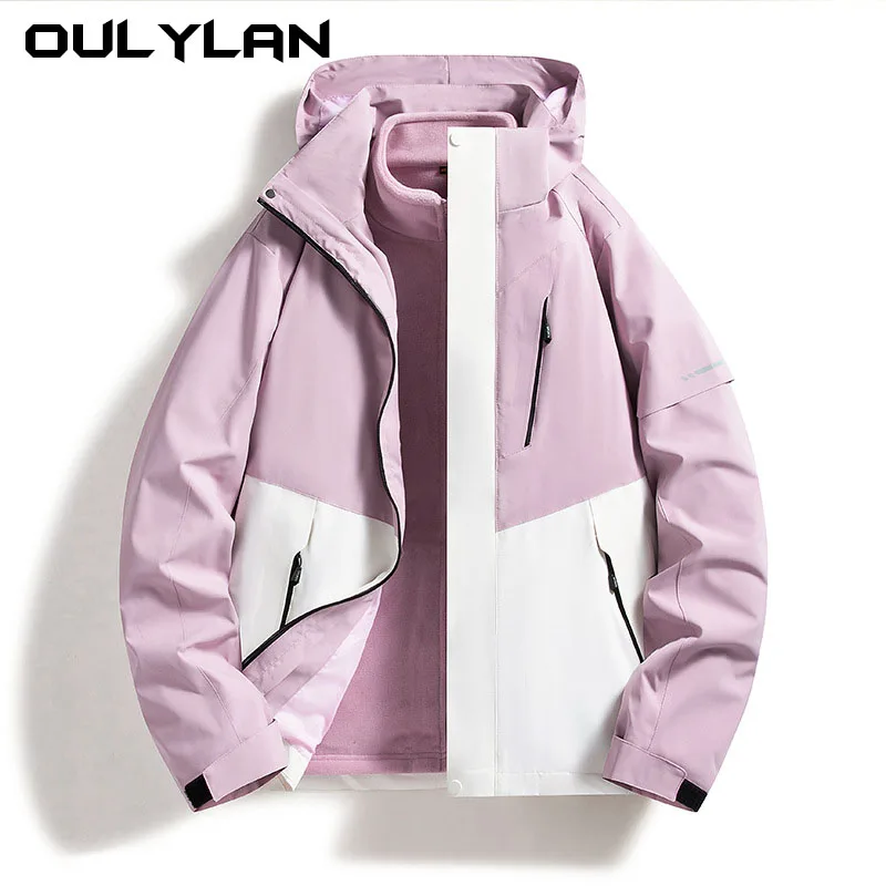 Women's 3-in-1 Stormcoat Jacket 2024 New Color blocked Versatile Outdoor Fishing Windbreaker Autumn/Winter Women's Warm Coat