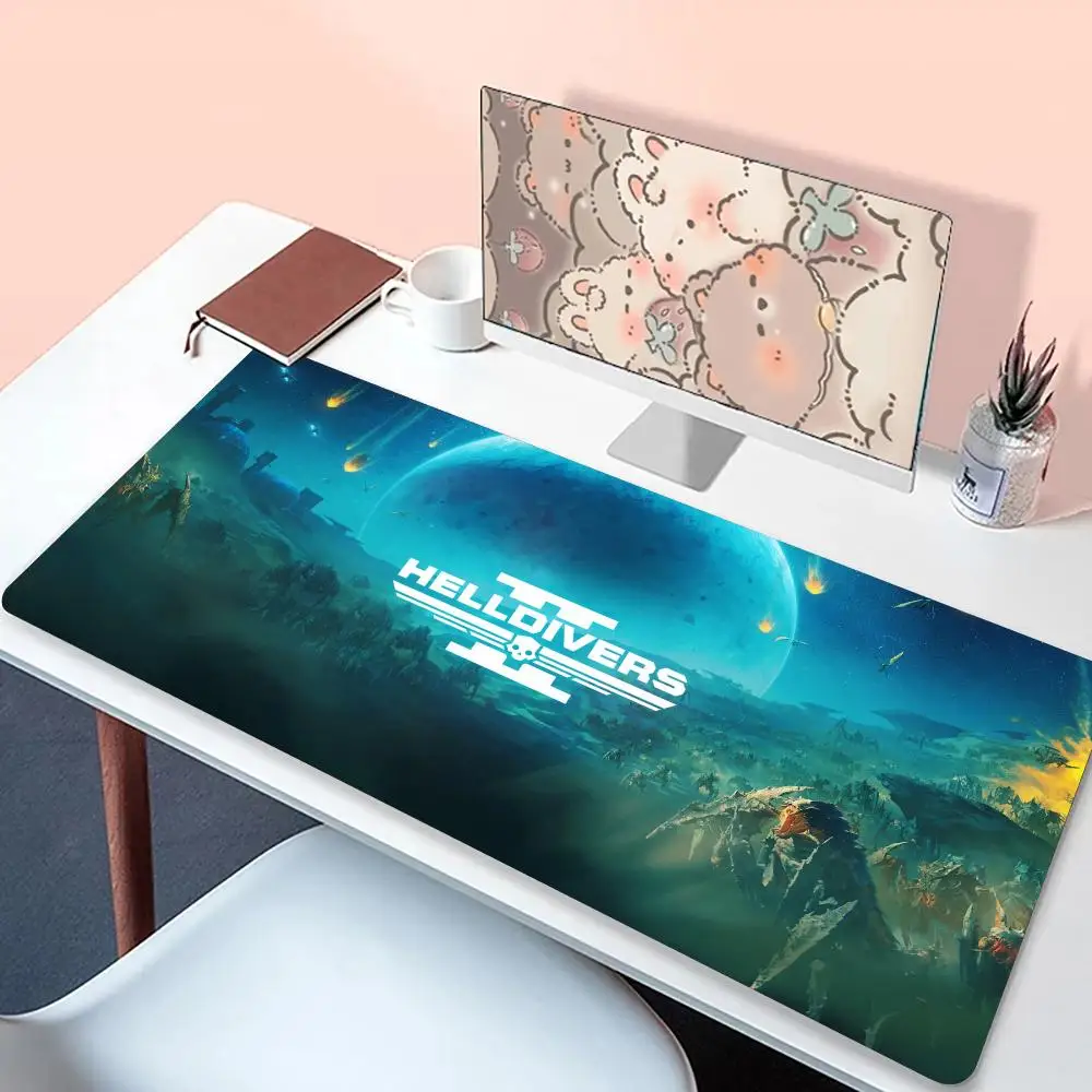 Hot third-person shooter co-op game Helldivers 2 keyboard Mouse Pad Non-Slip Rubber Edge kawaii locking mousepads Game play mats