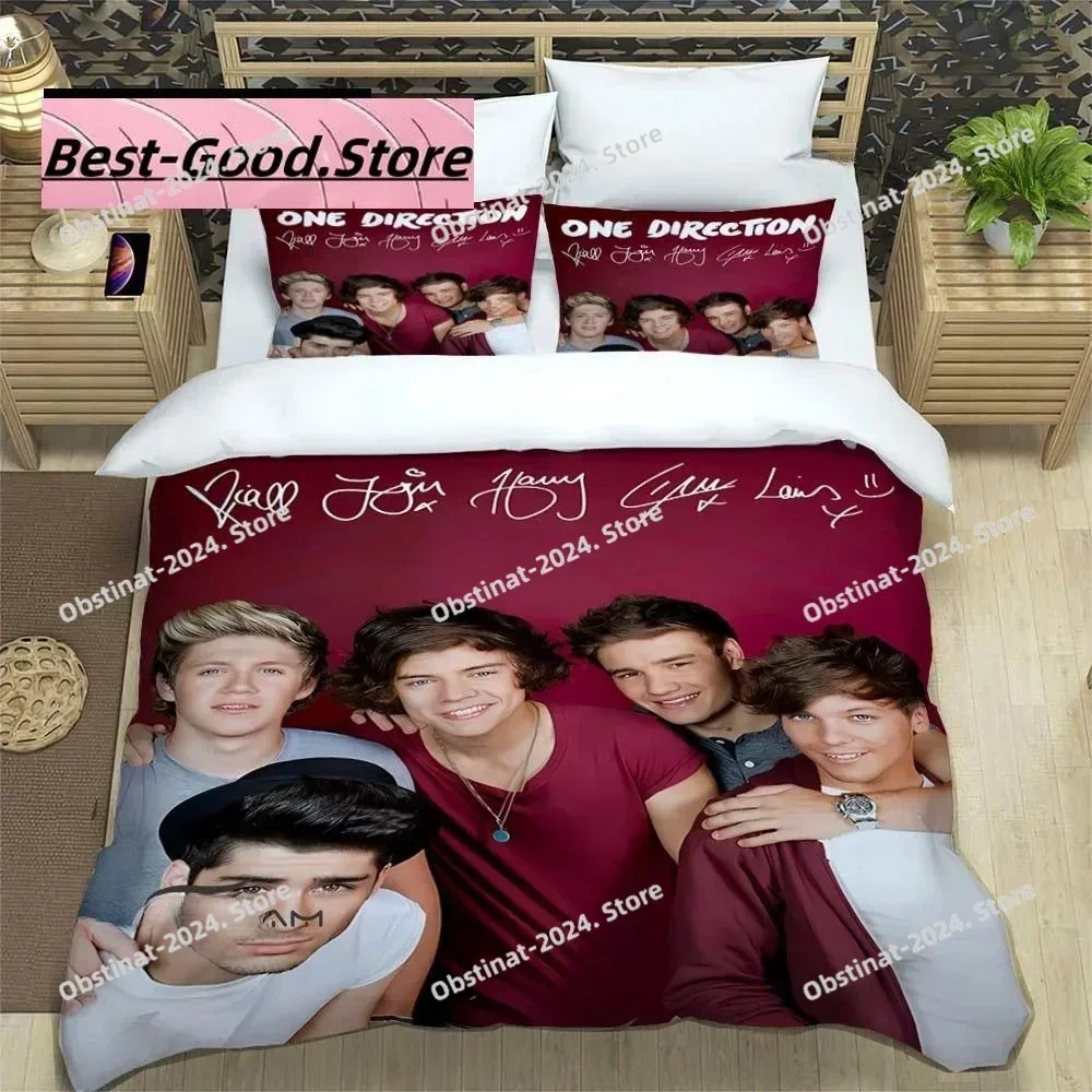 3D Print O-ONE Music Band D-Direction Printed Bed Set Duvet Cover Pillowcase Bedding Set Bed Linen Sheet Quilt Cover Full Size