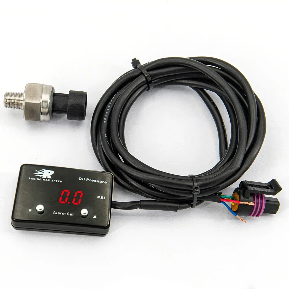 

Universal Blue 12v Pressure Display 200 Psi 1/8 Npt Sensor Digital Oil Pressure Gauges/meter With Sensor OPM-01