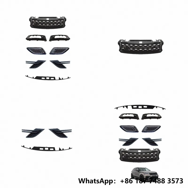 New High Quality Black Knight Style Body Kits Fog Light Bezels Front Bumpers Grille Plug and Play for Sport 2014-2017