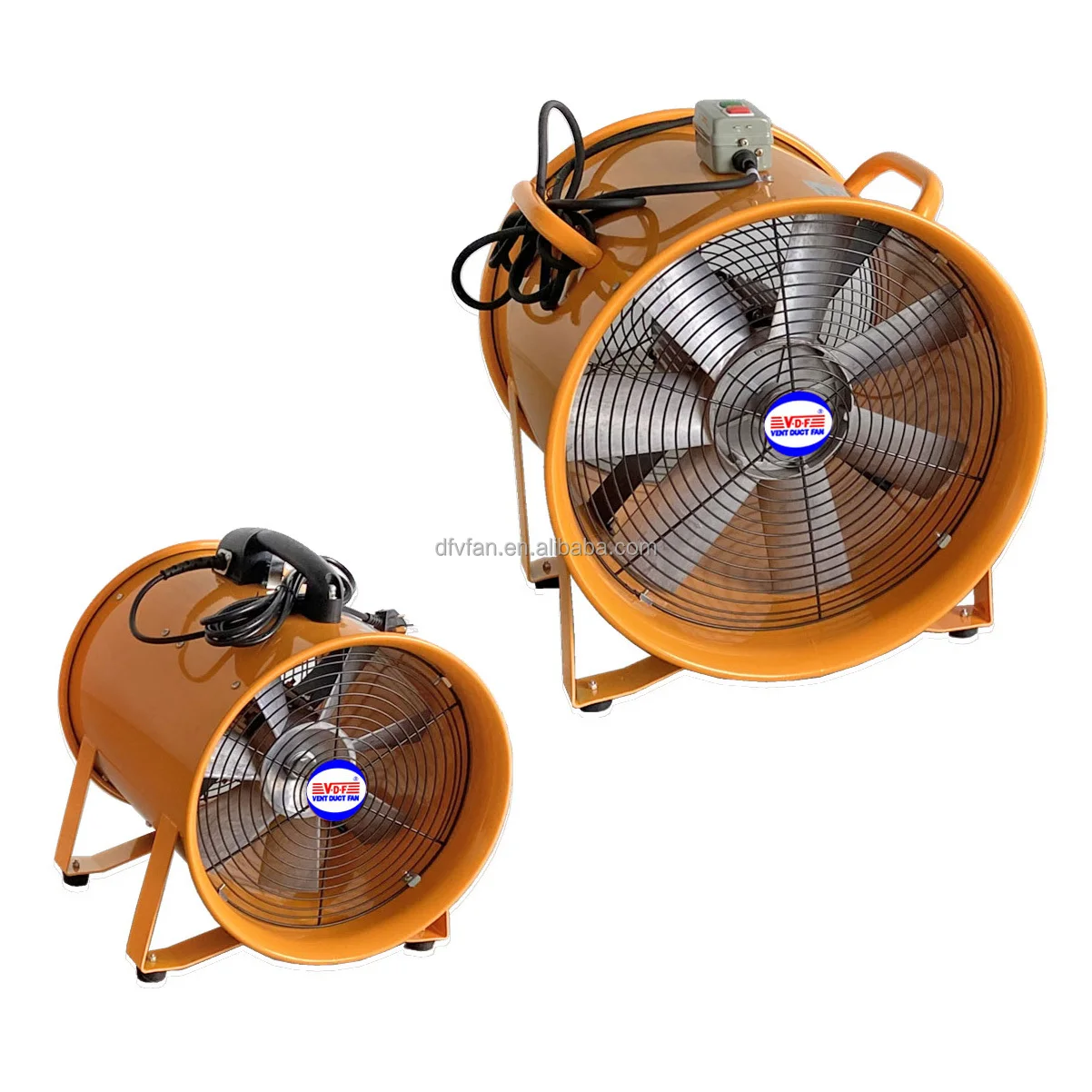 

220V Portable Industrial Air Blower 8-24 Inch Electric Duct Connection Medium AC OEM Customizable Industrial Ventilation Fan