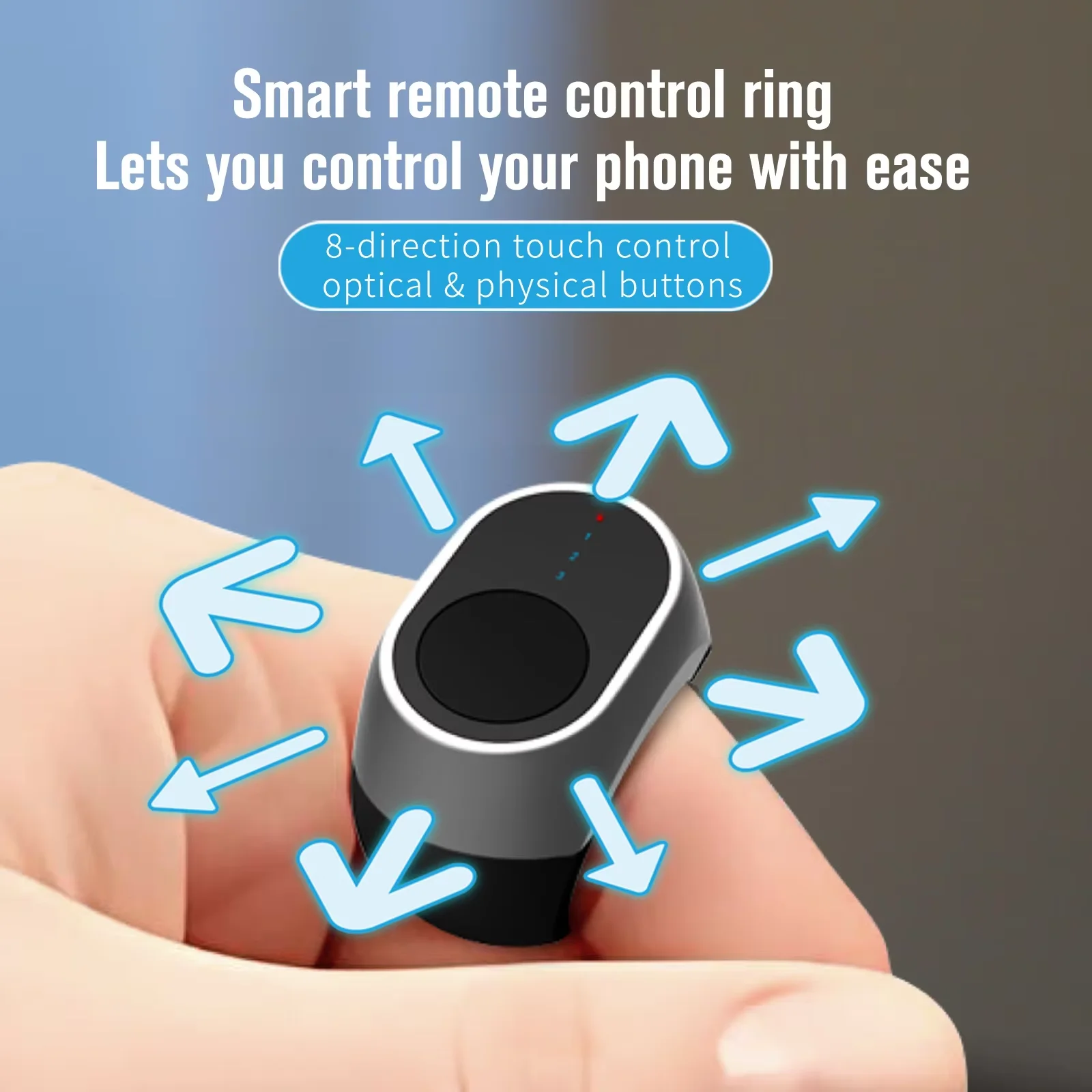 Bluetooth Wireless Ring Mouse Optical Touch Remote Control Tiktok YouTube PPT Multi-Functional Air Mice For Tablet Smart TV Use
