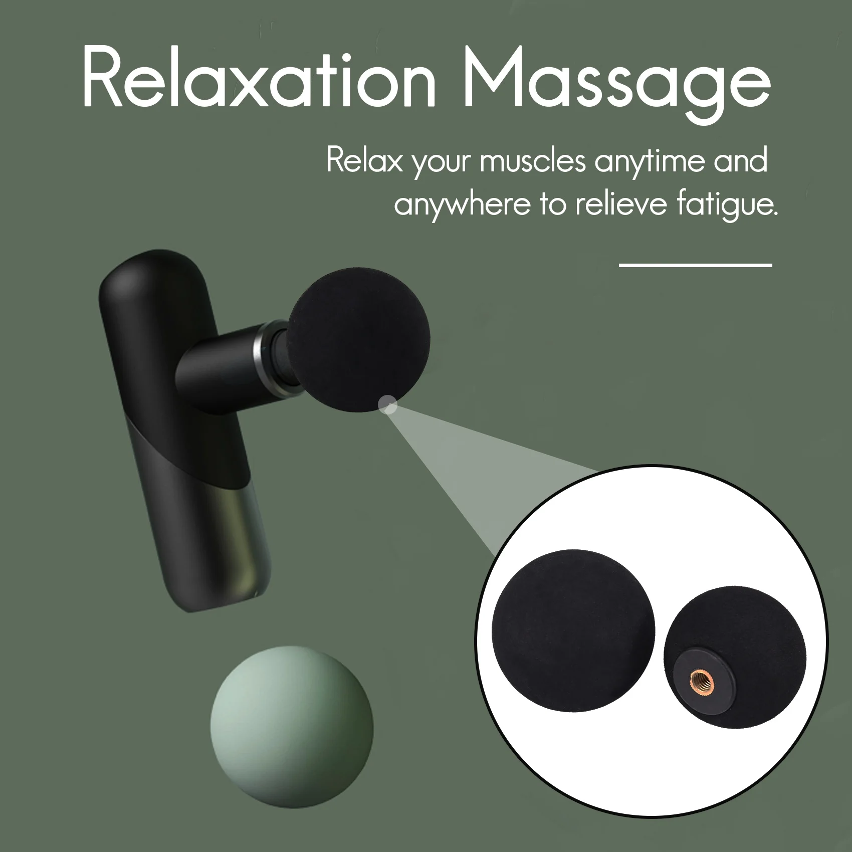 CGDS-6PCS/Set Muscle Relaxation Massage Jigsaw Electric Massagers Adapter Percussion Massage Tips Kit Attachment Massager
