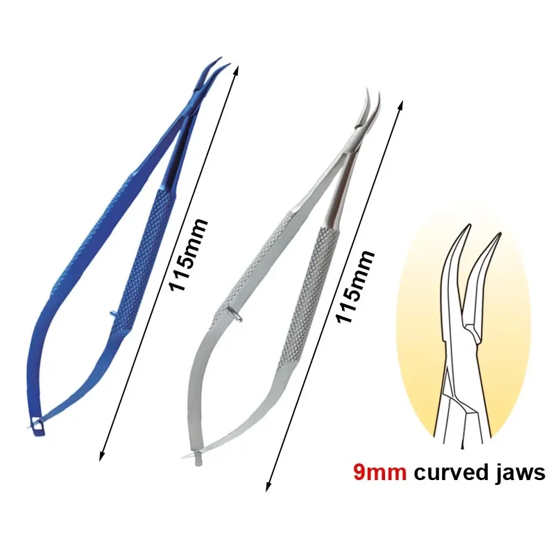 Stainless/Titanium Needle Holder Round Handle Needle Holding Pliers Ophthalmic Surgery Instrument