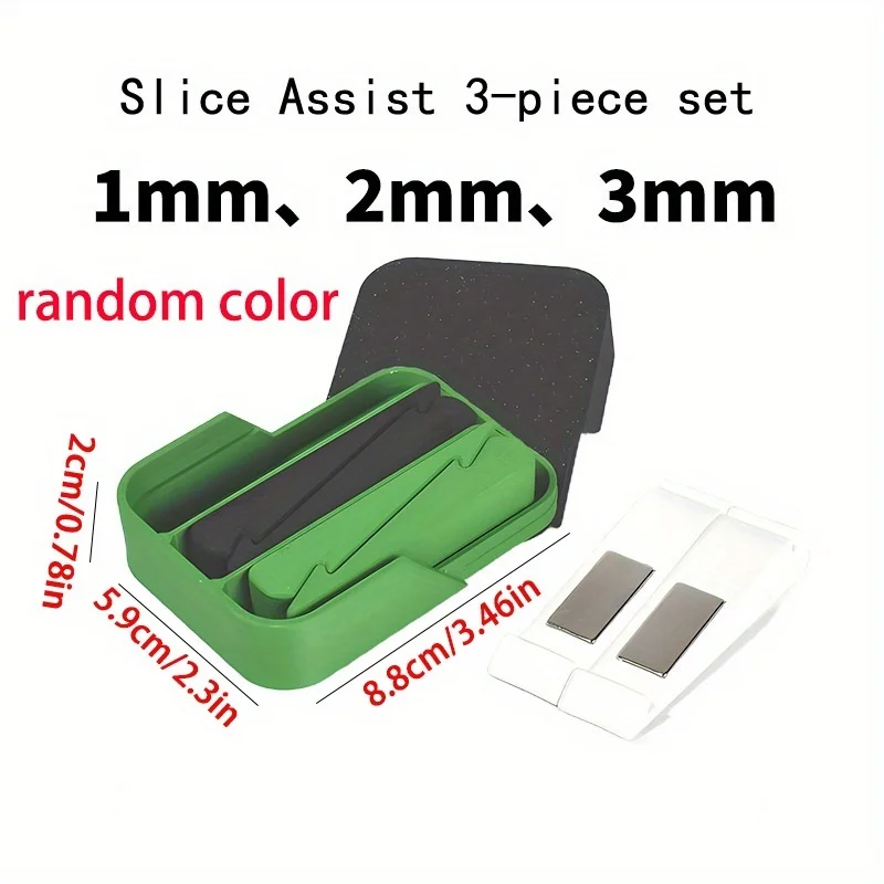 Ultrathin Slicing Aid Knife Clip, Fruit Vegetable Thickness Guide, Kitchen Gadget for Even Thin Slices, Random Color