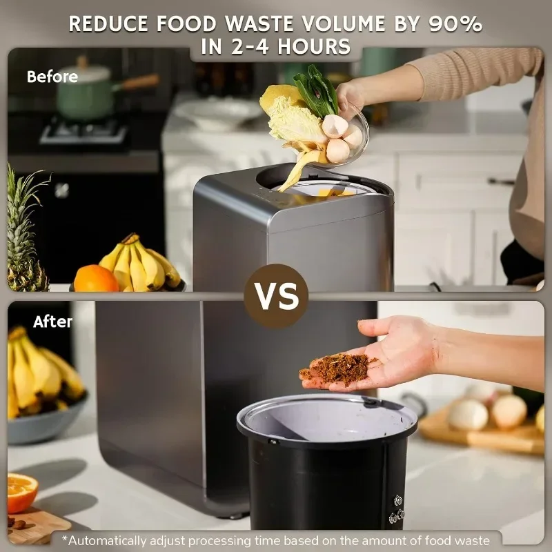 Capacità della cucina elettrica con rifiuti alimentari Turn e scarti in fertilizzante per Compost secco per elettrodomestici da cucina per piante