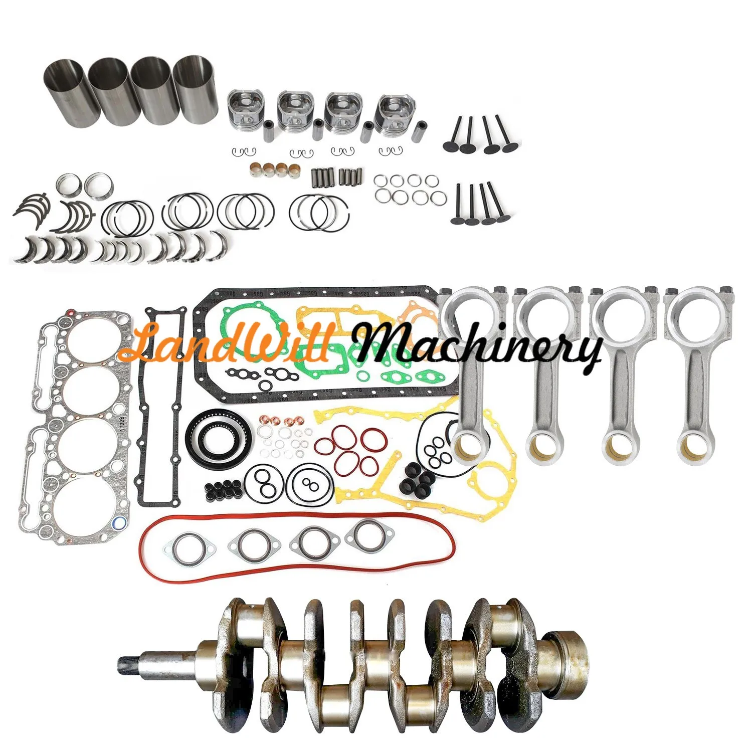 Overhaul Rebuild Kit Connecting Rod + Crankshaft Fits For Hino W04C Engine
