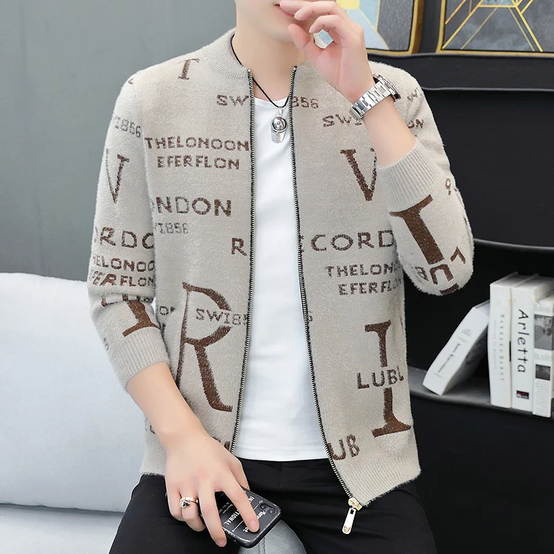 

Вязаный кардиган для мальчиков: весенне-осенний/зимний свитер из норкового вельвета для старших школьников