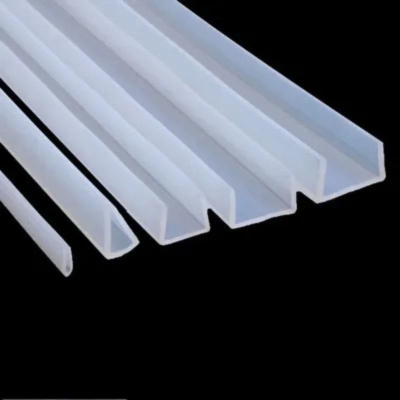 2 Meters / Lot U-channel Silicone Rubber Shower Door Glass Sealing Tape Edge Trim Weathering Edge Guard