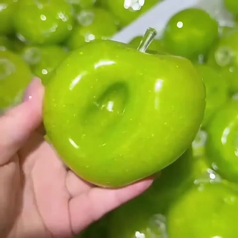 Realistic Green Apple Slushie Squishy Crunchy Moldable Non-bounce Sensory Stress Relief Fidget Toy For Adults Kids Gift