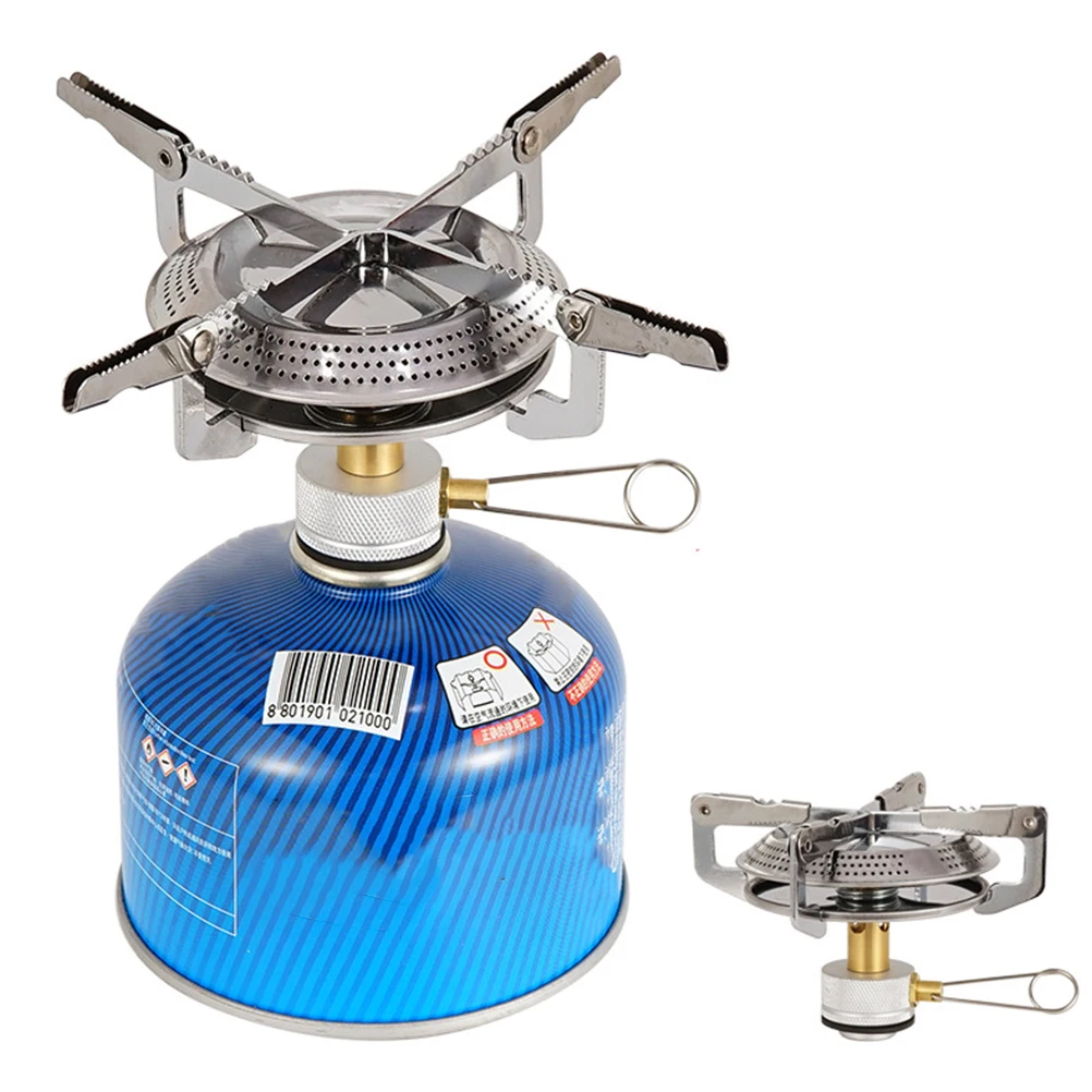

Stove Sturdy Stainless Steel Burning Outdoor Camping Supply Folding Portable Gas Burner Multi Functional Versatile Tent Metal