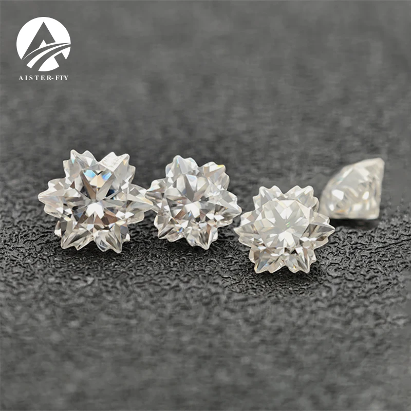 

D Цвет Новый муассанит огранки снежинки свободные камни 2,0-7,0 карата муассанит камень с сертификатом GRA для изготовления ювелирных изделий