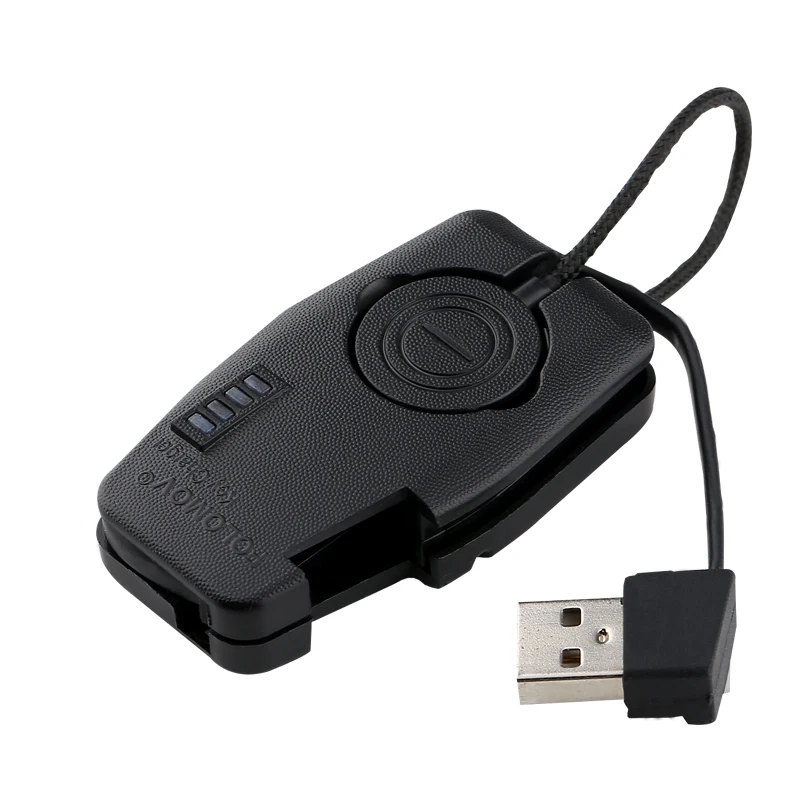 Caricabatterie magnetico USB FOLOMOV per batteria agli ioni di litio 21700 20700 18650 caricabatterie portachiavi con indicatore di alimentazione a