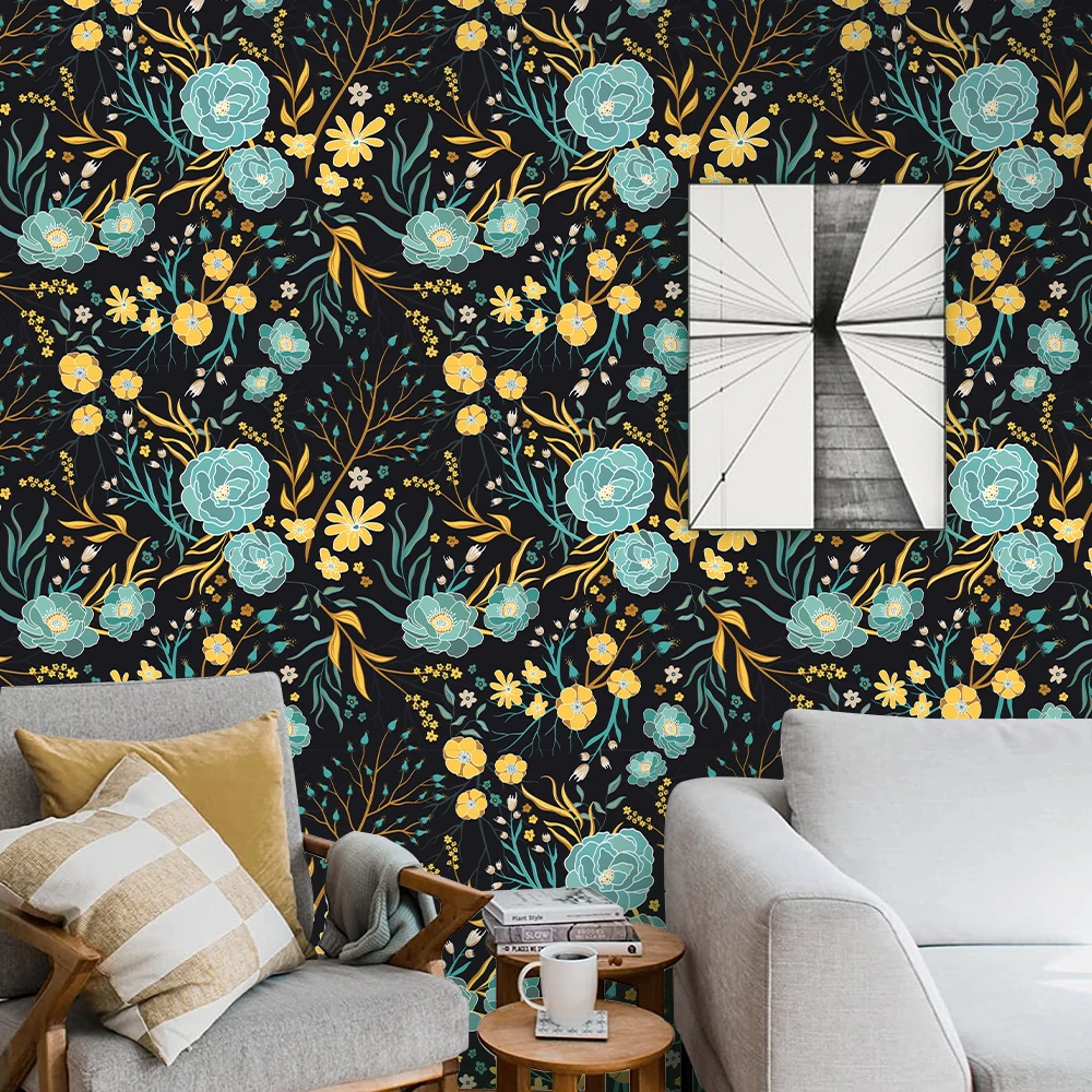 

Retro Wallpaper Roll Waterproof PVC Self Adhesive Wall Stickers Removable Vinyl Restaurant Wallpaper Ceramic Kitchen Sticker